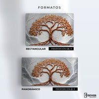 Cuadros Decorativos Canvas Revolution | Arbol Piedra Oro | Formatos