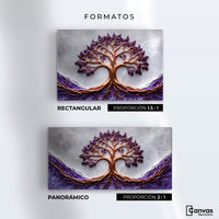 Cuadros Decorativos Canvas Revolution | Arbol Vida Lavanda | Formatos