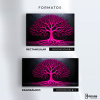 Cuadros Decorativos Canvas Revolution | Arbol Vida Rosa | Formatos