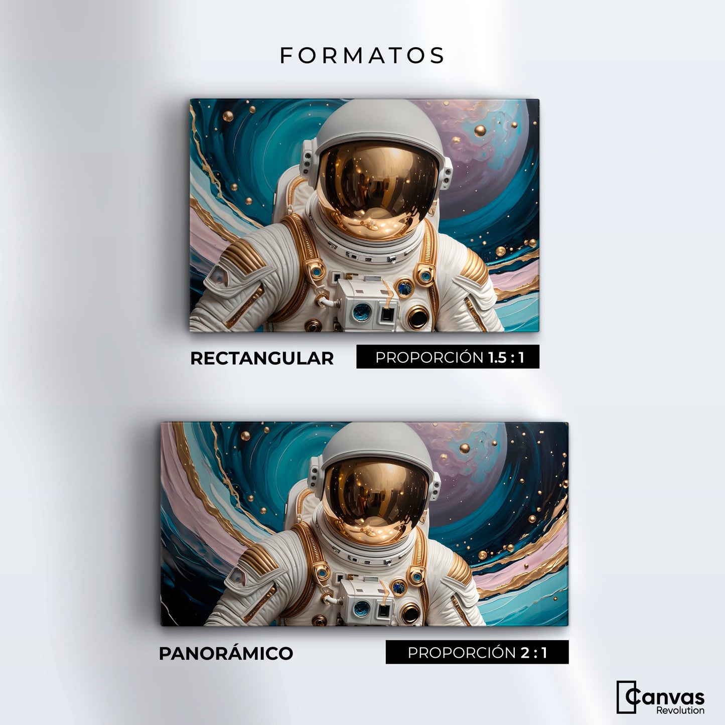 Cuadros Decorativos Canvas Revolution | Astronauta Y Luz | Formatos