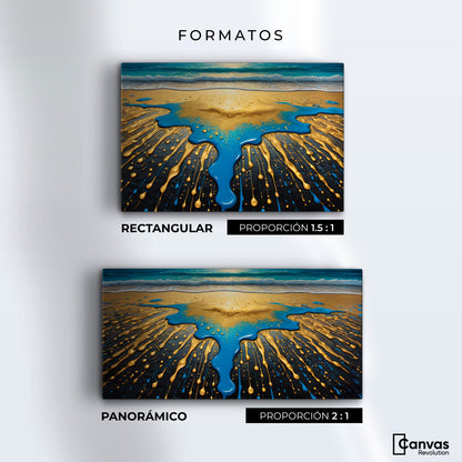 Cuadros Decorativos Canvas Revolution | Atardecer Dorado | Formatos