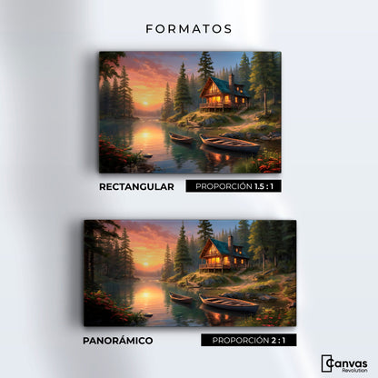 Cuadros Decorativos Canvas Revolution | Atardecer Tranquilo | Formatos