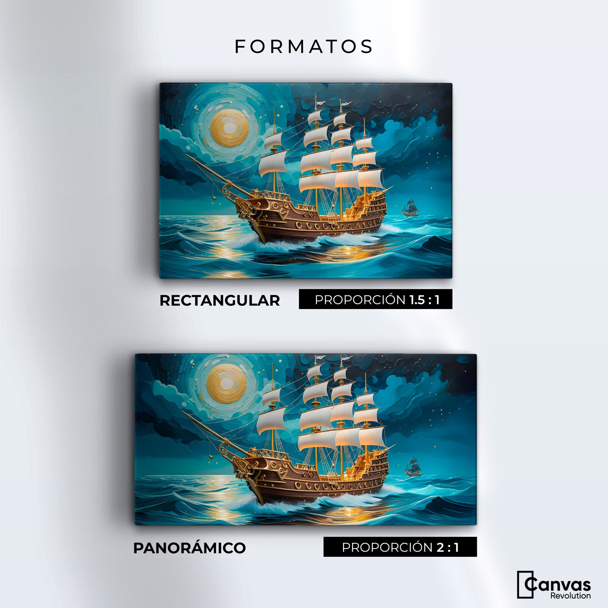 Cuadros Decorativos Canvas Revolution | Barco Del Horizonte | Formatos