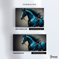 Cuadros Decorativos Canvas Revolution | Brillo Azul Equino | Formatos