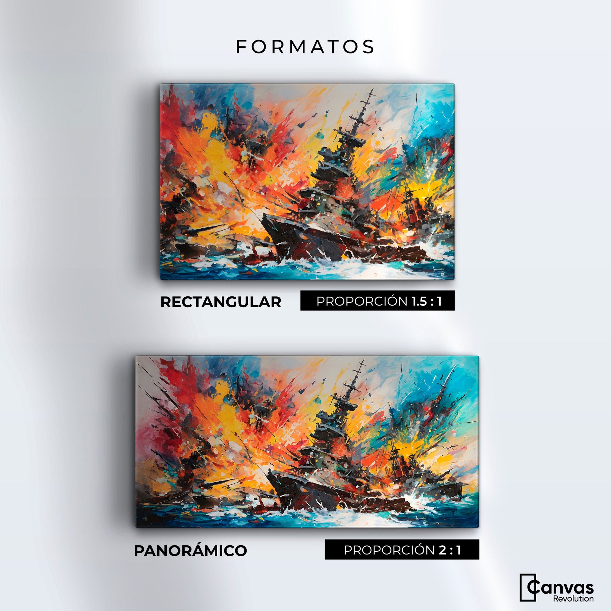 Cuadros Decorativos Canvas Revolution | Buque Explosivo | Formatos