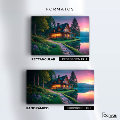 Cuadros Decorativos Canvas Revolution | Casa Junto Al Lago | Formatos