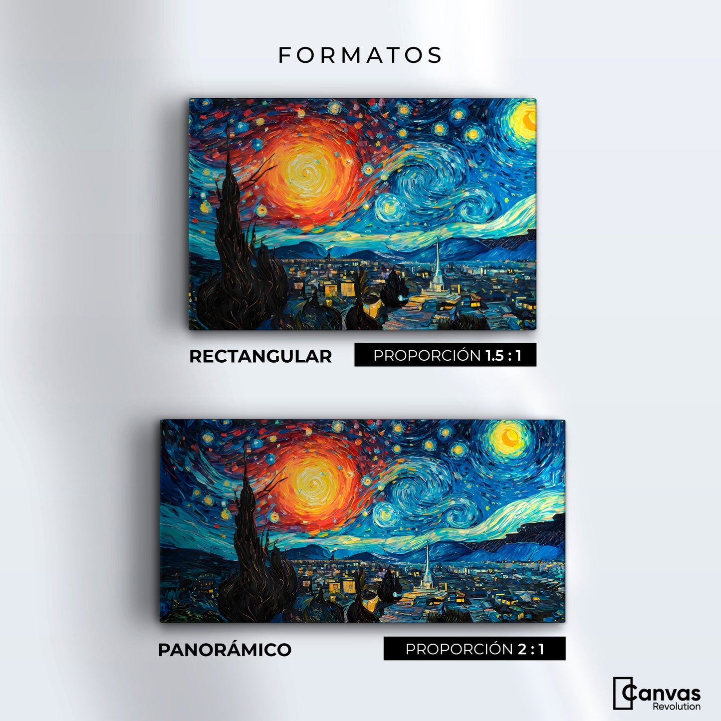 Cuadros Decorativos Canvas Revolution | Cielo De Van Gogh | Formatos