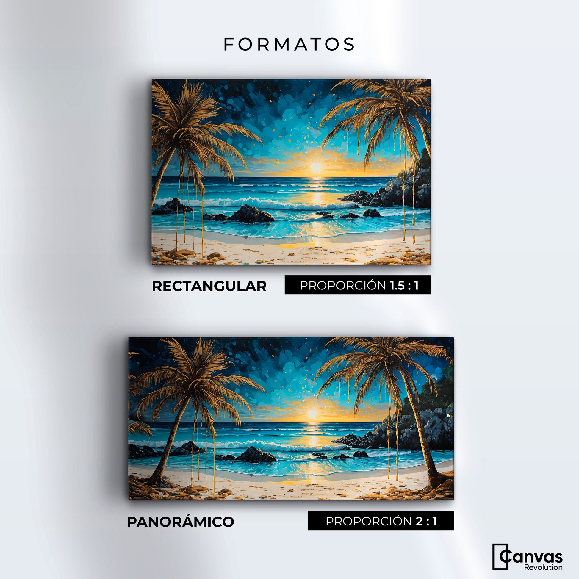 Cuadros Decorativos Canvas Revolution | Crepusculo Tropical | Formatos