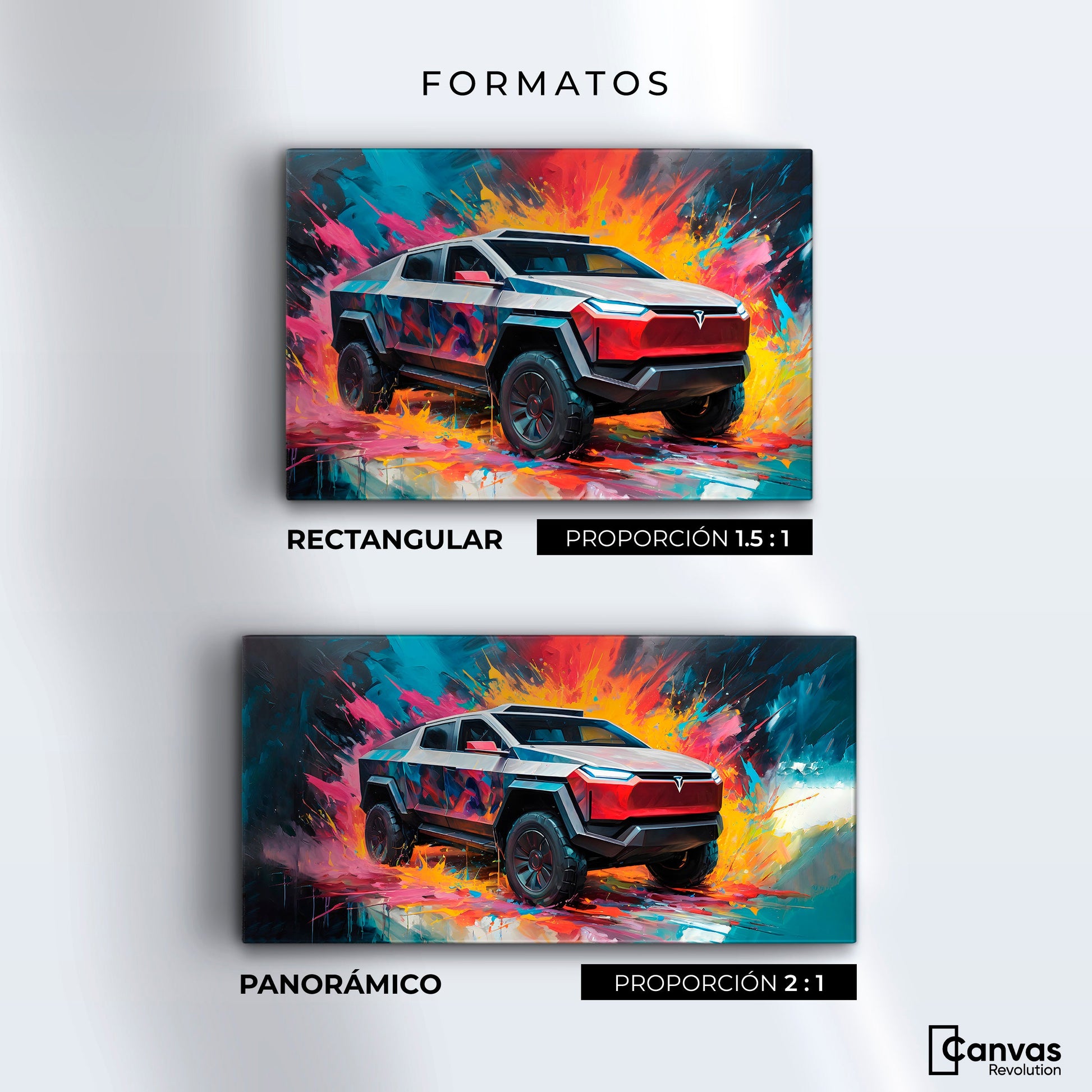 Cuadros Decorativos Canvas Revolution | Cyber Colors Truck | Formatos