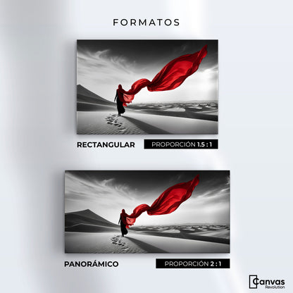 Cuadros Decorativos Canvas Revolution | Dunas Y Rojo | Formatos