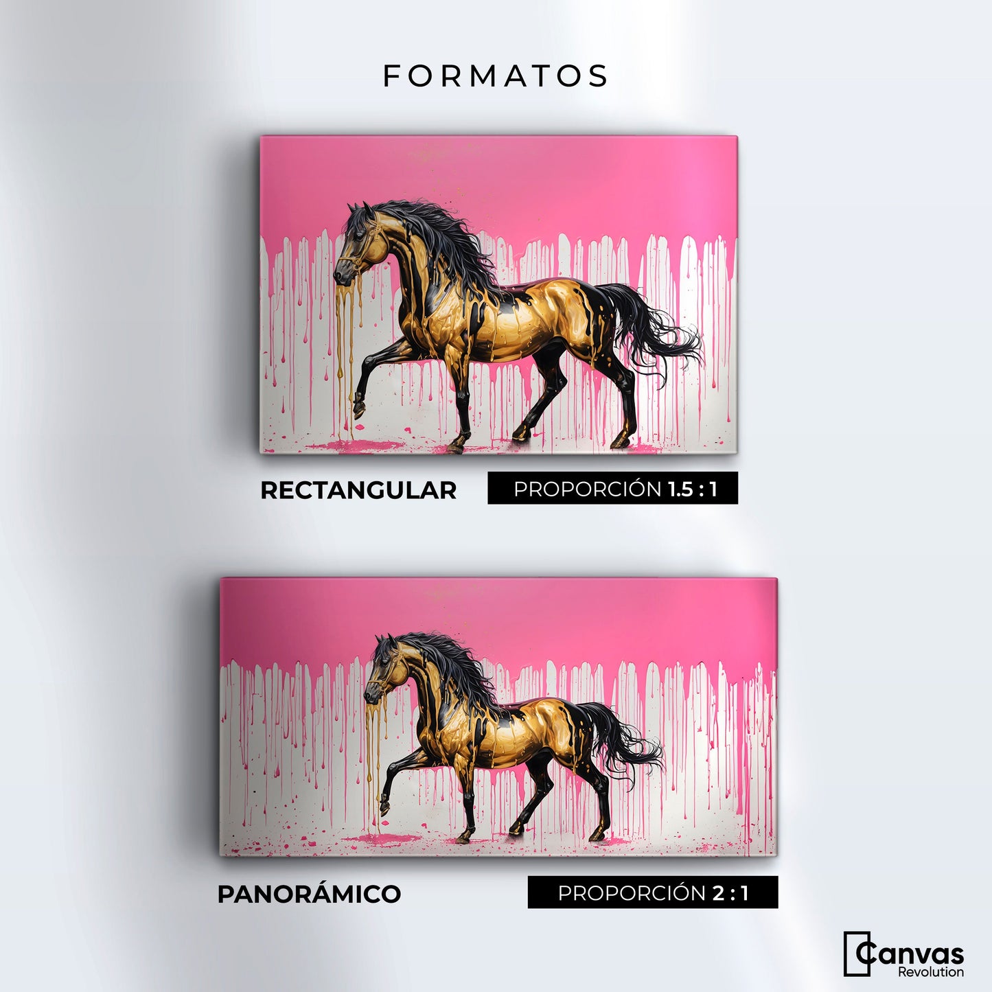 Cuadros Decorativos Canvas Revolution | Esplendor Oro Rosa | Formatos