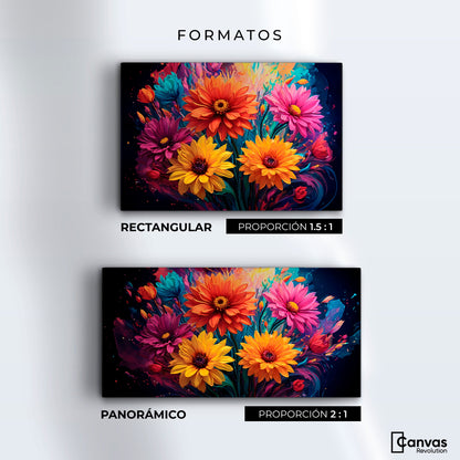 Cuadros Decorativos Canvas Revolution | Explosion Flores | Formatos