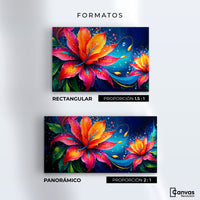 Cuadros Decorativos Canvas Revolution | Flor Aurea Viva | Formatos