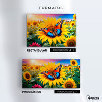 Cuadros Decorativos Canvas Revolution | Girasol Y Colores | Formatos
