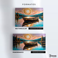 Cuadros Decorativos Canvas Revolution | Lago De Luz Dorada | Formatos