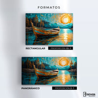 Cuadros Decorativos Canvas Revolution | Lago Dorado Y Balza | Formatos