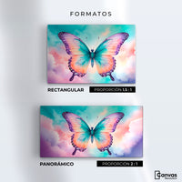 Cuadros Decorativos Canvas Revolution | Mariposa Celeste | Formatos