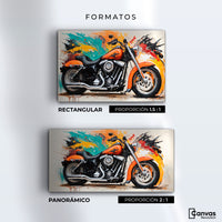 Cuadros Decorativos Canvas Revolution | Motocicleta Clasica | Formatos