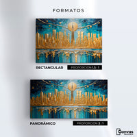 Cuadros Decorativos Canvas Revolution | New York Paint Oro | Formatos