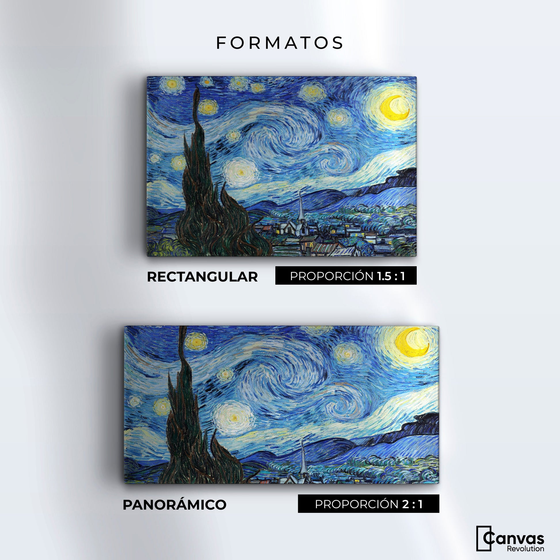 Cuadros Decorativos Canvas Revolution | Noche Estrellada Por Vincent Van Gogh | Formatos