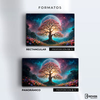 Cuadros Decorativos Canvas Revolution | Nocturno Floral | Formatos