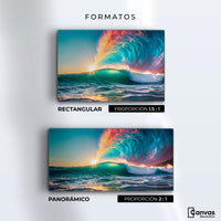 Cuadros Decorativos Canvas Revolution | Ola Crepuscular | Formatos