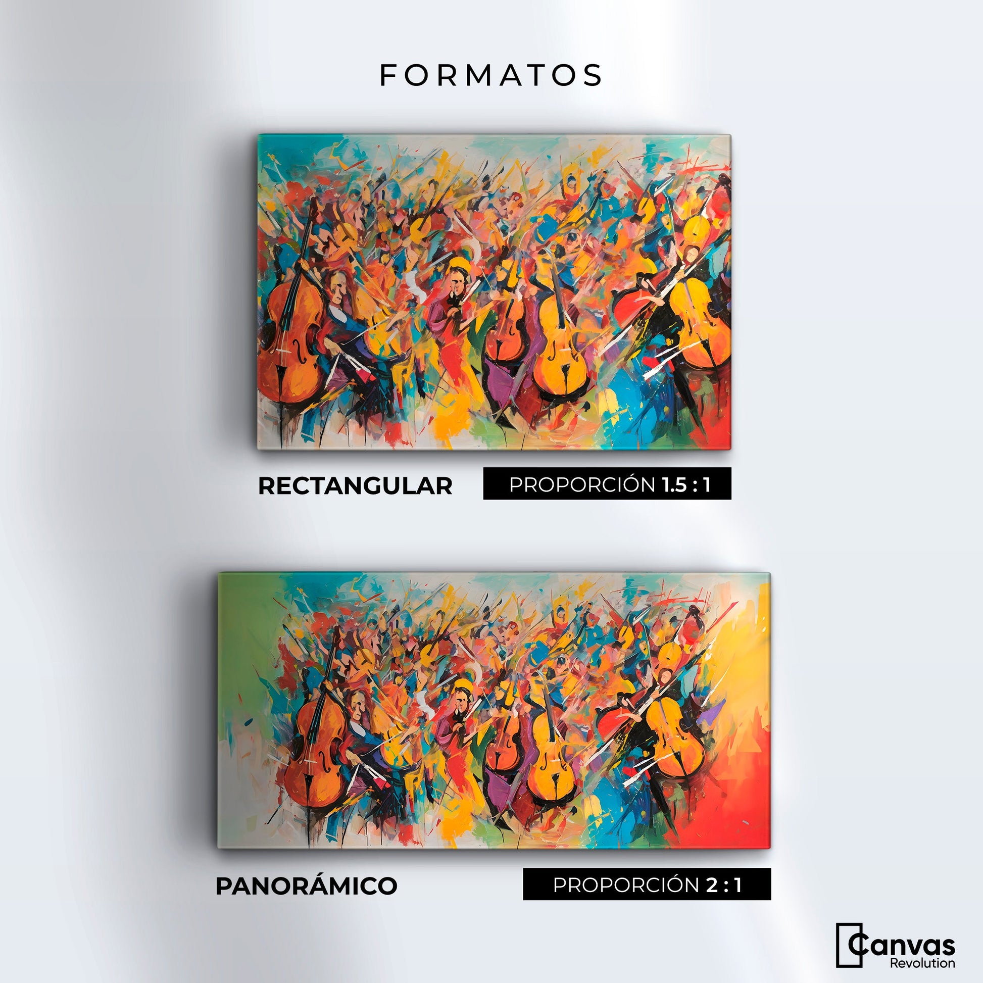Cuadros Decorativos Canvas Revolution | Orquesta De Colores | Formatos
