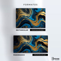 Cuadros Decorativos Canvas Revolution | Remolinos Zafiro | Formatos