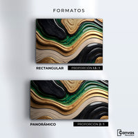 Cuadros Decorativos Canvas Revolution | Rio Abstracto Jade | Formatos