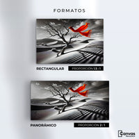 Cuadros Decorativos Canvas Revolution | Rojo Entre Espinas | Formatos