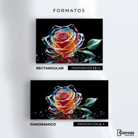 Cuadros Decorativos Canvas Revolution | Rosa Cristal Puro | Formatos