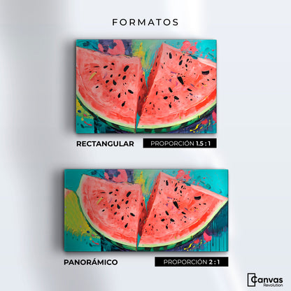 Cuadros Decorativos Canvas Revolution | Sandia Rebanada | Formatos