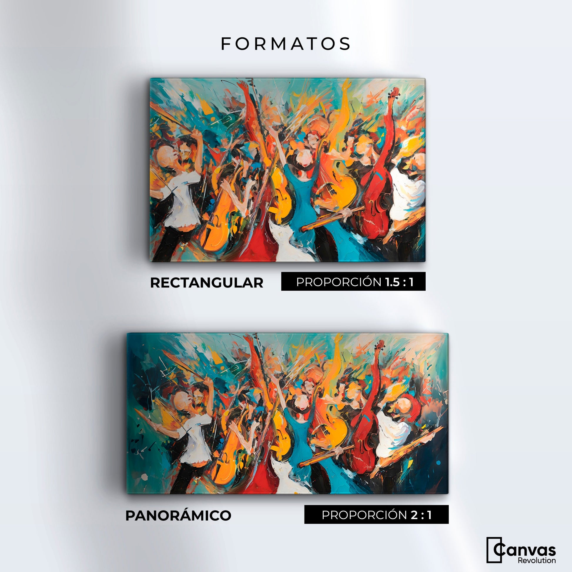 Cuadros Decorativos Canvas Revolution | Sinfonia Vibrante | Formatos