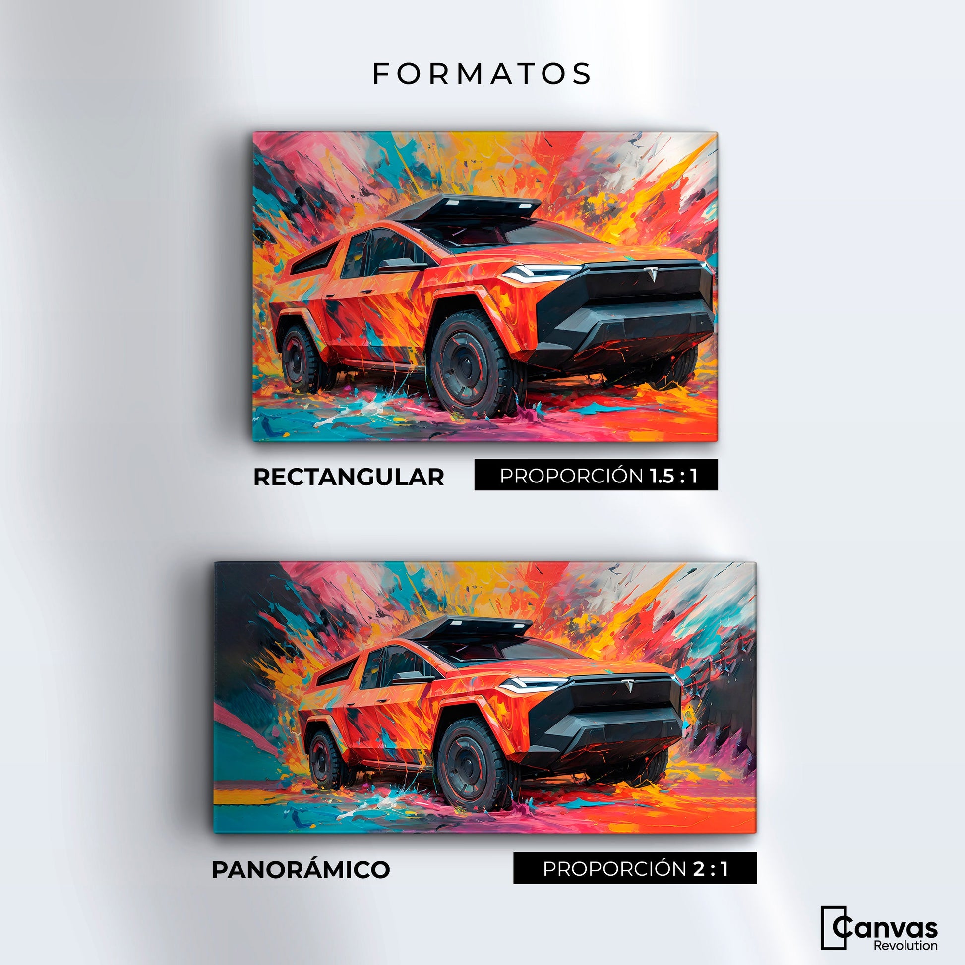 Cuadros Decorativos Canvas Revolution | Truck In Colors | Formatos