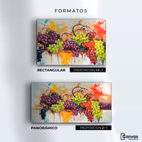 Cuadros Decorativos Canvas Revolution | Uvas Coloridas | Formatos