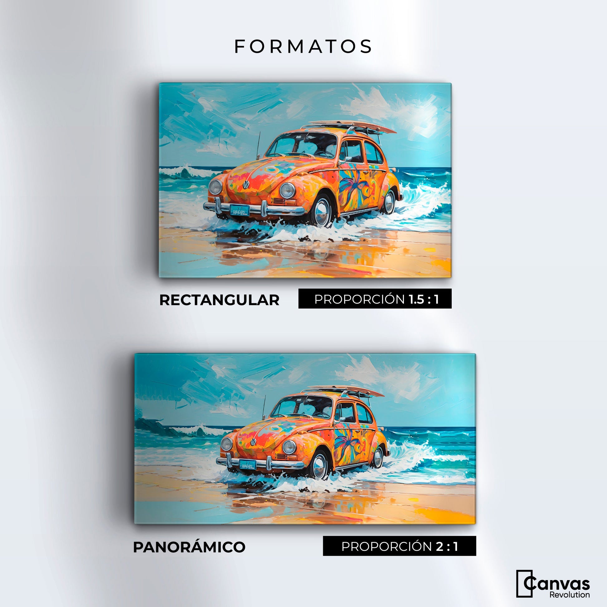 Cuadros Decorativos Canvas Revolution | Vocho Vacacional | Formatos