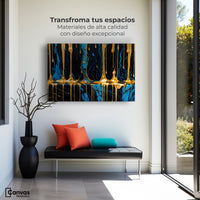 Cuadros Decorativos Canvas Revolution | Abstraccion Azul | Montaje1