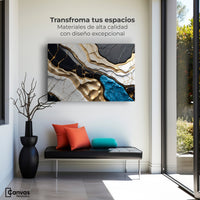Cuadros Decorativos Canvas Revolution | Abstracto Dorado | Montaje1