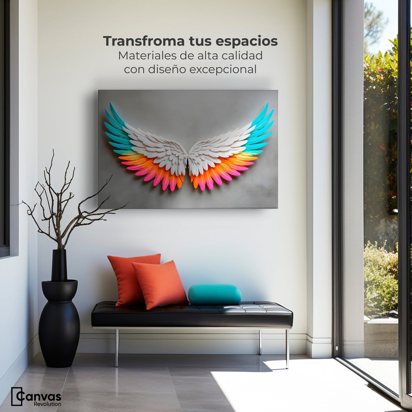 Cuadros Decorativos Canvas Revolution | Alas Angel Armonia | Montaje1