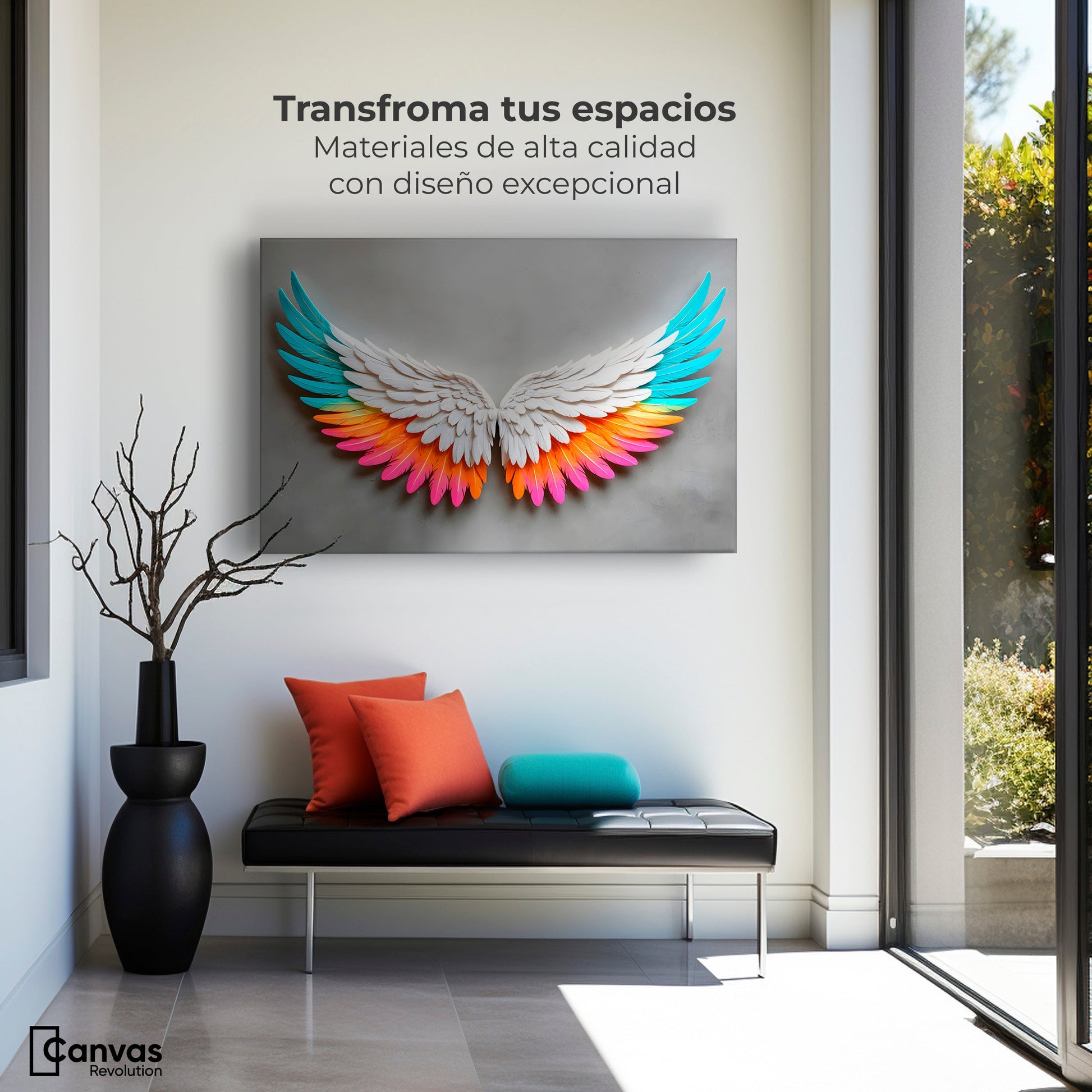 Cuadros Decorativos Canvas Revolution | Alas Angel Armonia | Montaje1