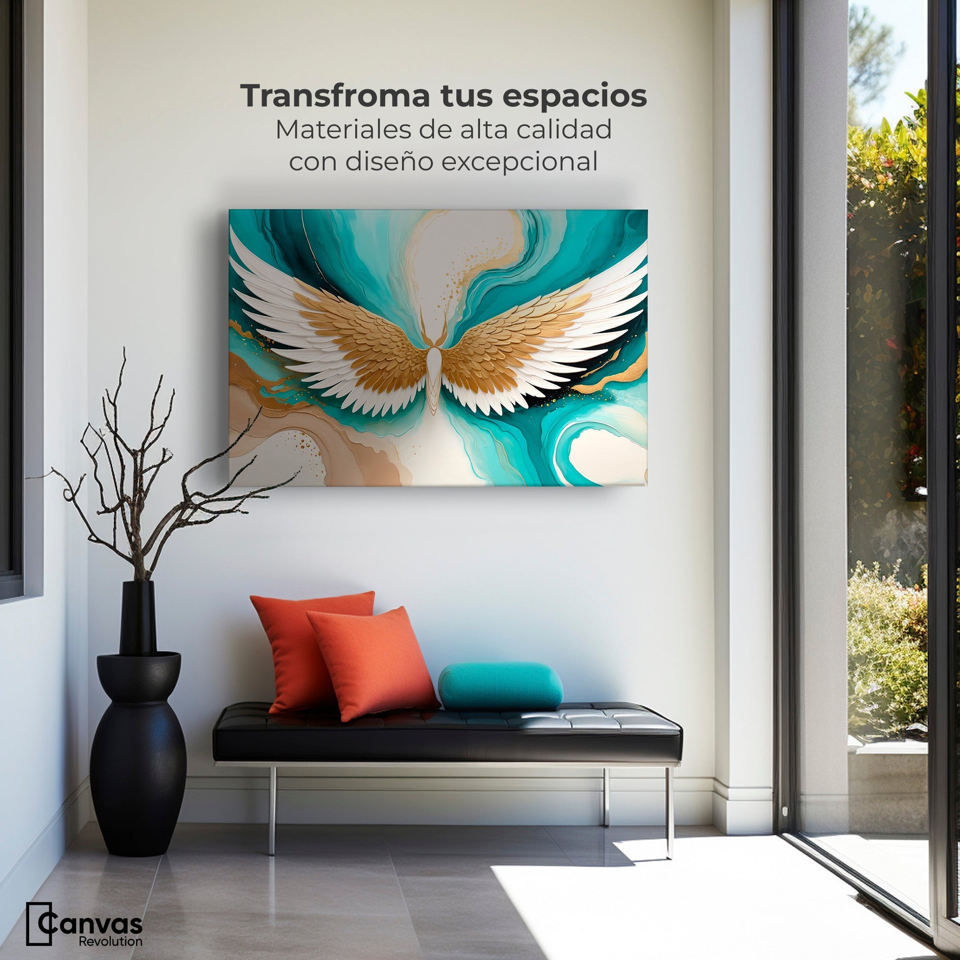 Cuadros Decorativos Canvas Revolution | Alas Angel Deco | Montaje1