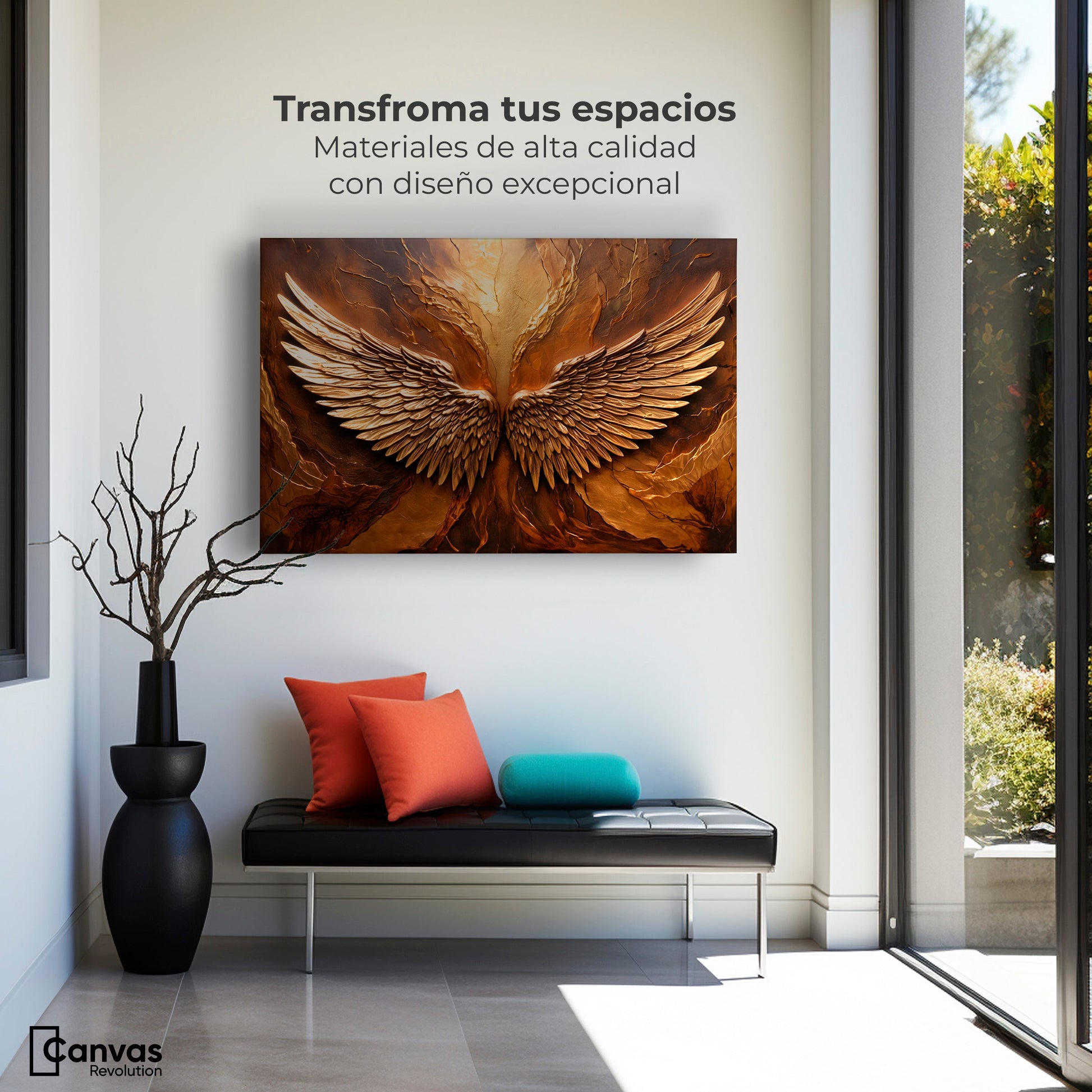 Cuadros Decorativos Canvas Revolution | Alas Angel Divino | Montaje1