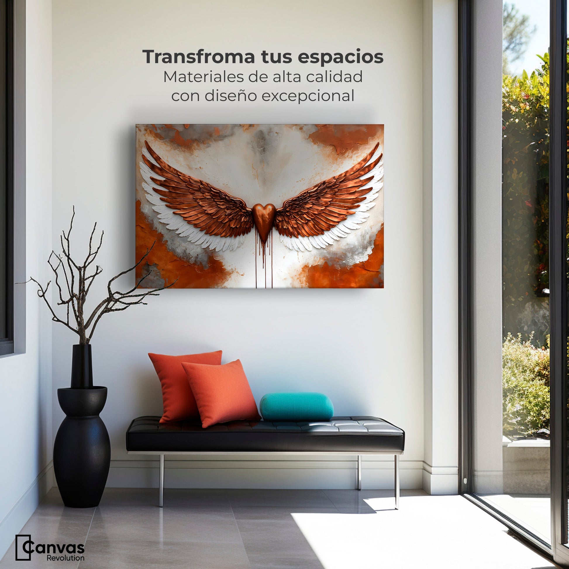 Cuadros Decorativos Canvas Revolution | Alas Angel Fuerza | Montaje1