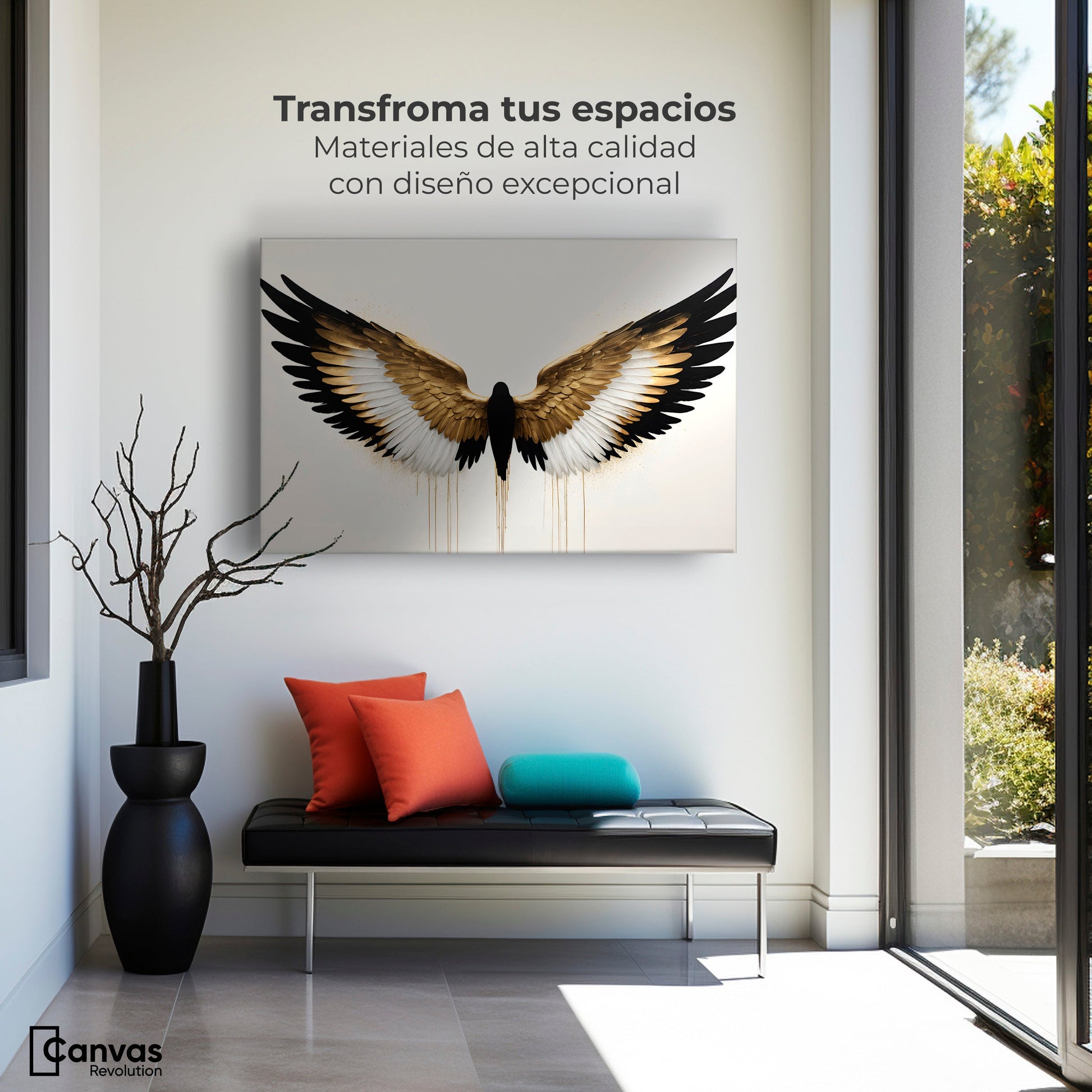 Cuadros Decorativos Canvas Revolution | Alas Angel Fusion | Montaje1