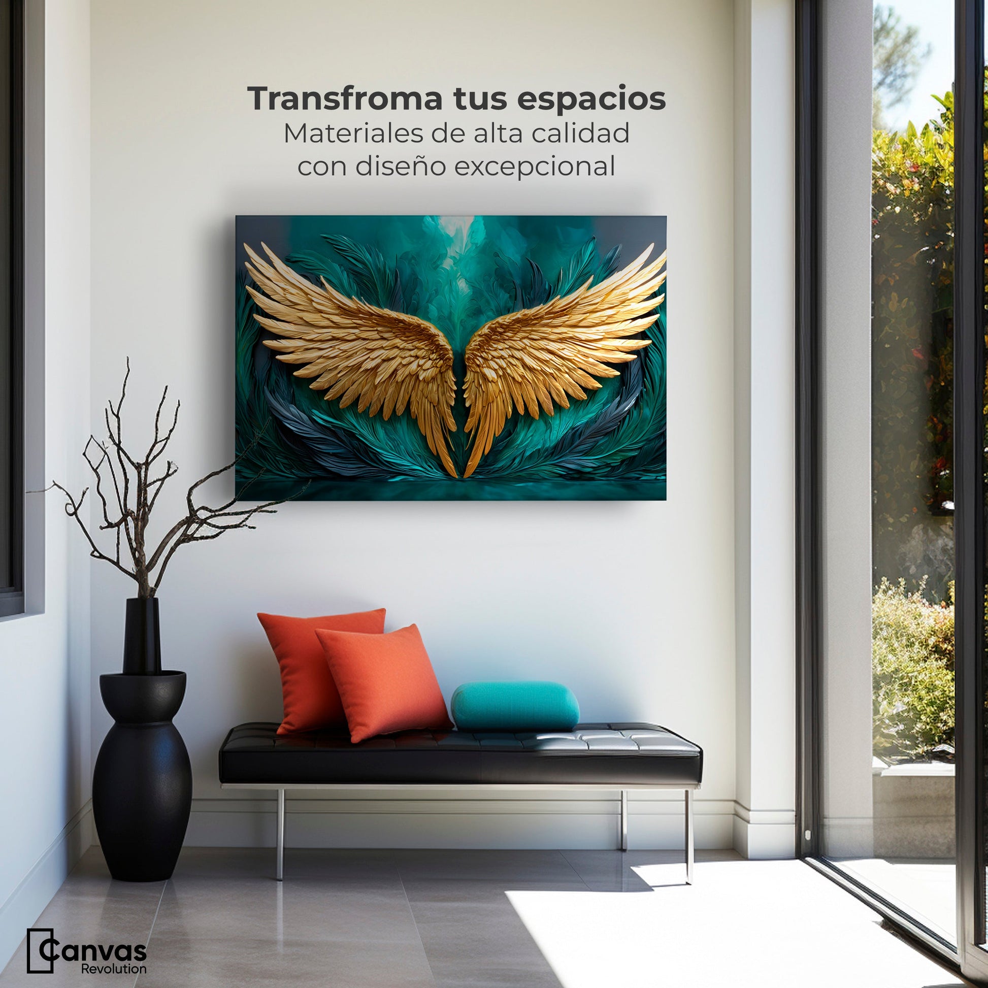 Cuadros Decorativos Canvas Revolution | Alas Angel Libre | Montaje1