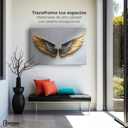 Cuadros Decorativos Canvas Revolution | Alas Angel Sereno | Montaje1