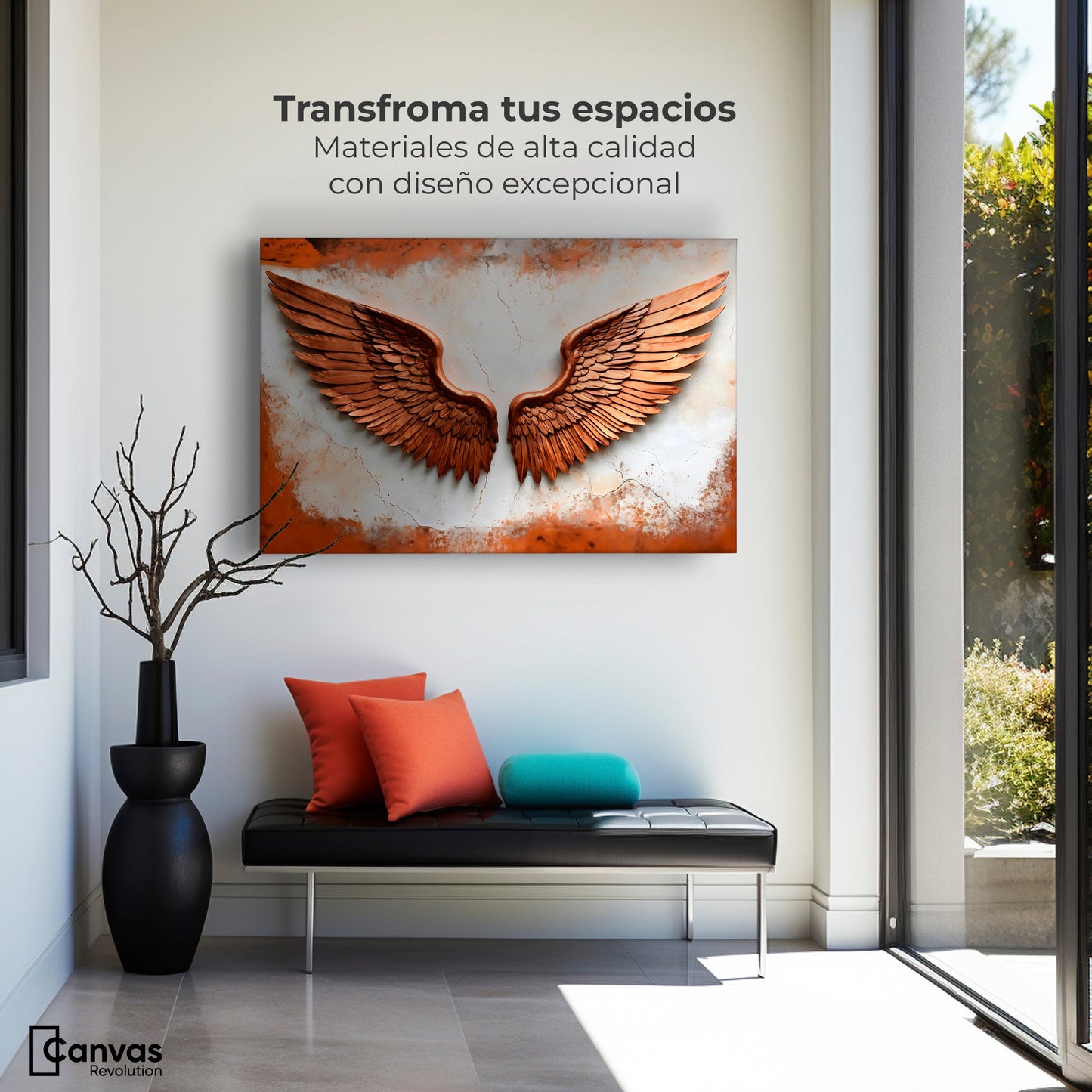 Cuadros Decorativos Canvas Revolution | Alas Angel Sublime | Montaje1