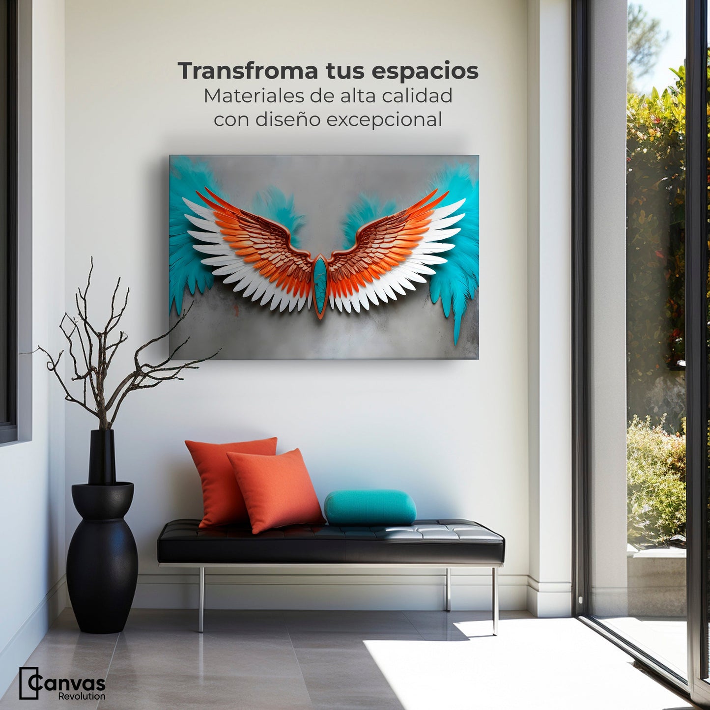 Cuadros Decorativos Canvas Revolution | Alas Angel Suenos | Montaje1