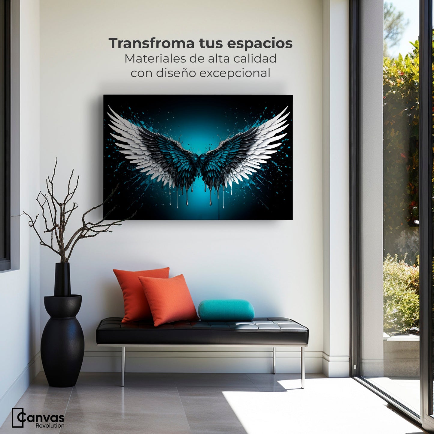Cuadros Decorativos Canvas Revolution | Alas Angel Vuelo | Montaje1