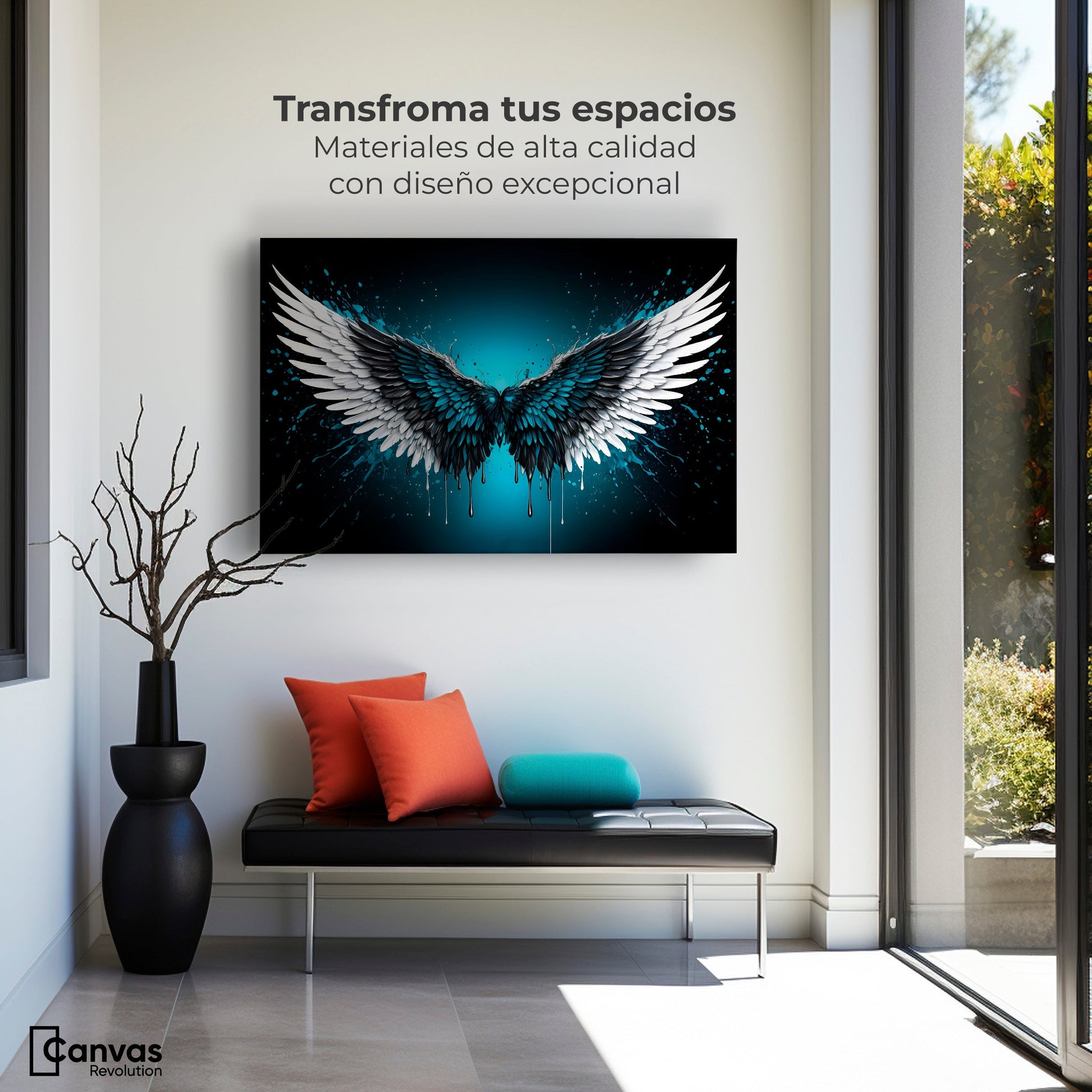 Cuadros Decorativos Canvas Revolution | Alas Angel Vuelo | Montaje1